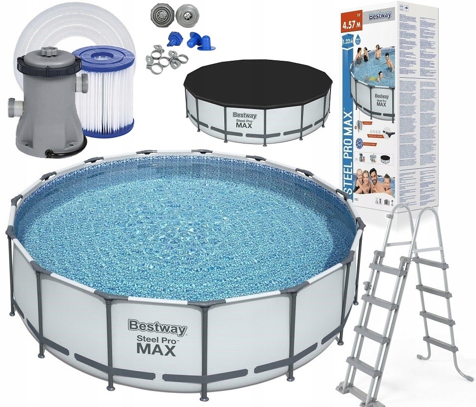 

Basen Ogrodowy 457x122 Bestway Z Pompą 56438