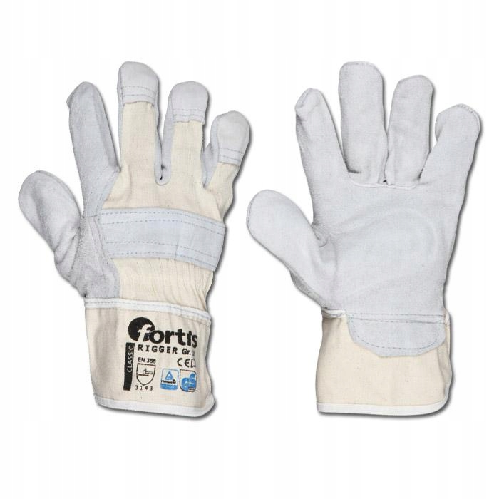 Pracovní rukavice z hovězí kůže velikost 10 (12 párů) Fortis