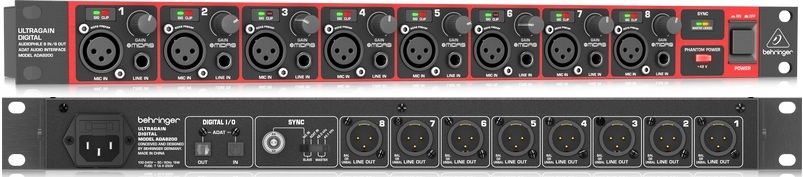 Behringer ADA8200 8kanálové A/d a D/a rozhraní