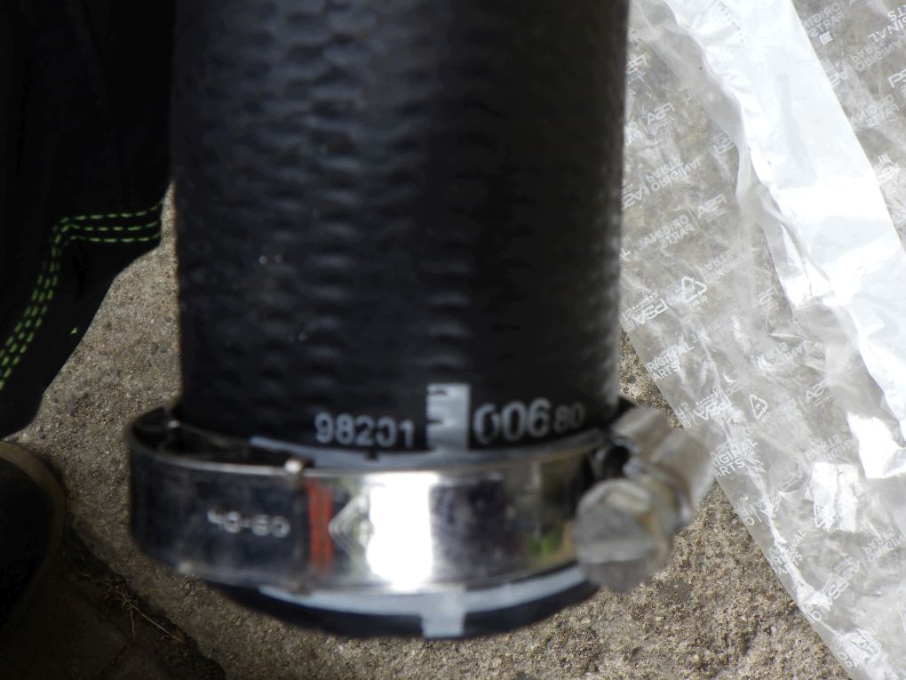 PEUGEOT CITROEN OPEL tubo radiatore intercooler 9820100680