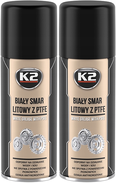 

K2 Biały Smar Litowy Z Teflonem Ptfe 400ML W121 x2