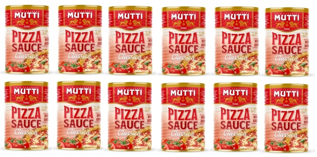 12 x 400 g Mutti omáčka na pizzu klasická Svařovací