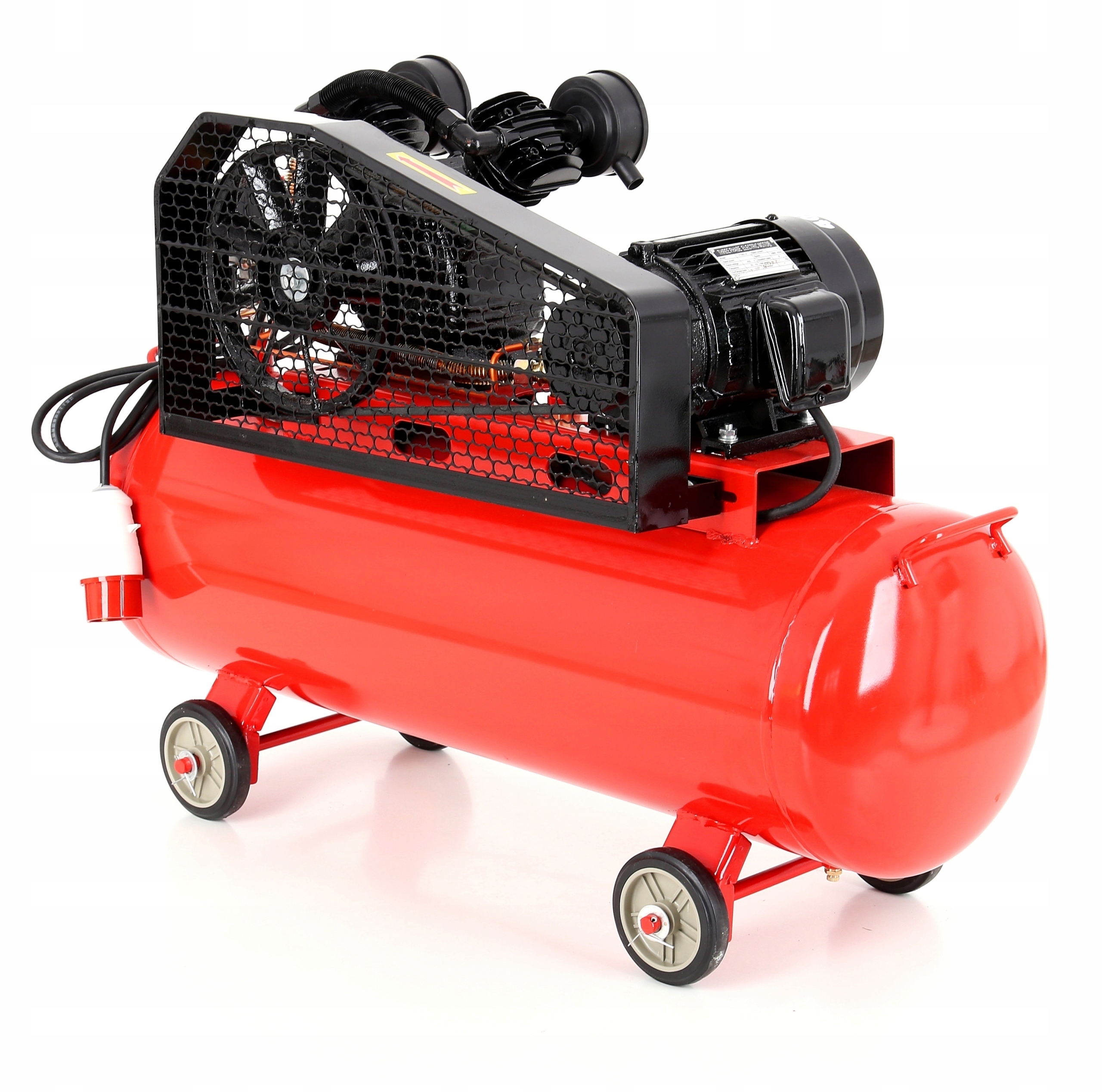 KOMPRESOR 100L 2 TŁOKI NAPĘD PASEK SPREŻARKA 400V Moc (kW) 3.4 kW