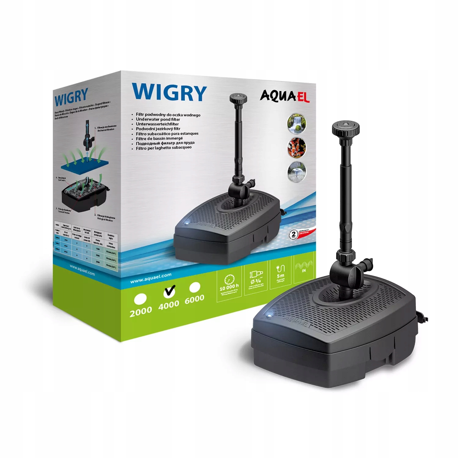 Aquael Filtr Podwodny Do Oczka Wodnego Wigry 4000