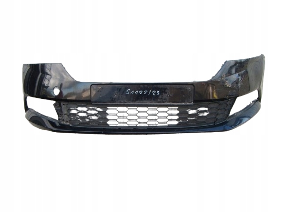 SKODA FABIA 3 III LIFT 18-21 ZDERZAK PRZEDNI 6V0807331F CZARNY + KRATKA