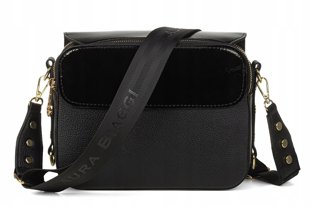 LAURA BIAGGI TOREBKA LISTONOSZKA CZARNA NA RAMIĘ Marka Laura Biaggi