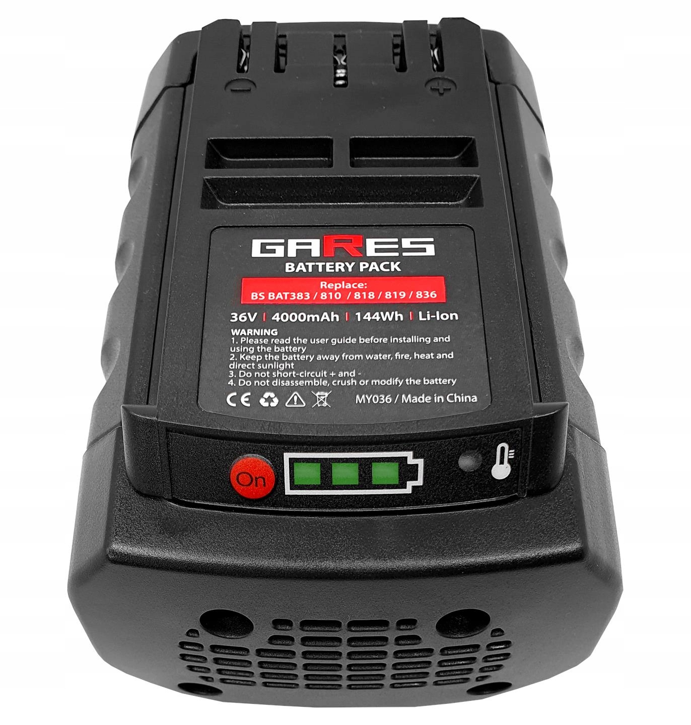 BATERIA AKUMULATOR do Bosch BAT383 BAT810 BAT818 BAT836 D-70771 36V 4,0Ah Pojemność akumulatora 4 Ah