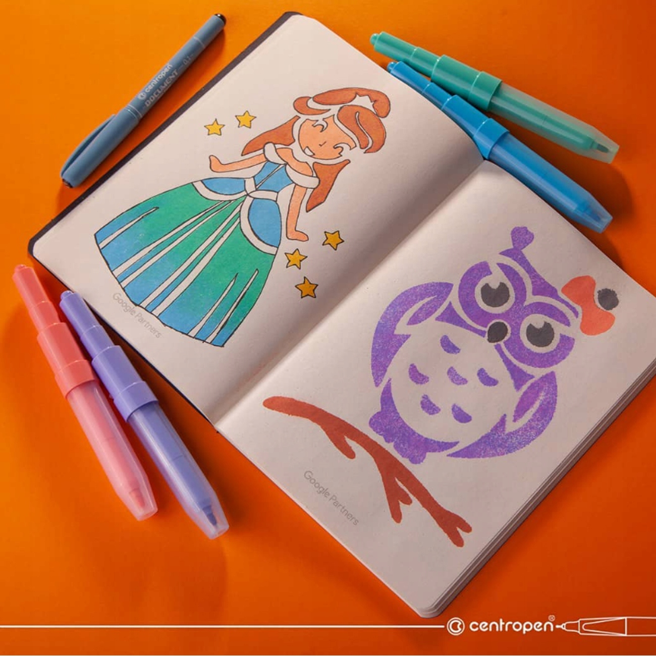 Centropen Airpens Vivid Colours 1500/5, 1 szablon Marka Centropen