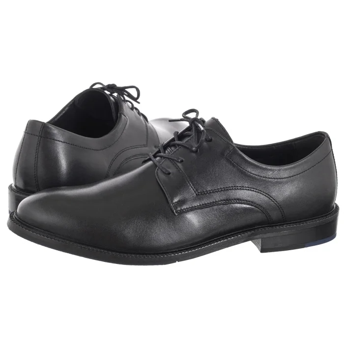 Polobotky Kožené Pánské Wojas Černé 10133-51 Černé