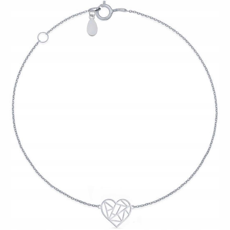 

Srebrna bransoletka gwiazd 925 Celebrytka Serce