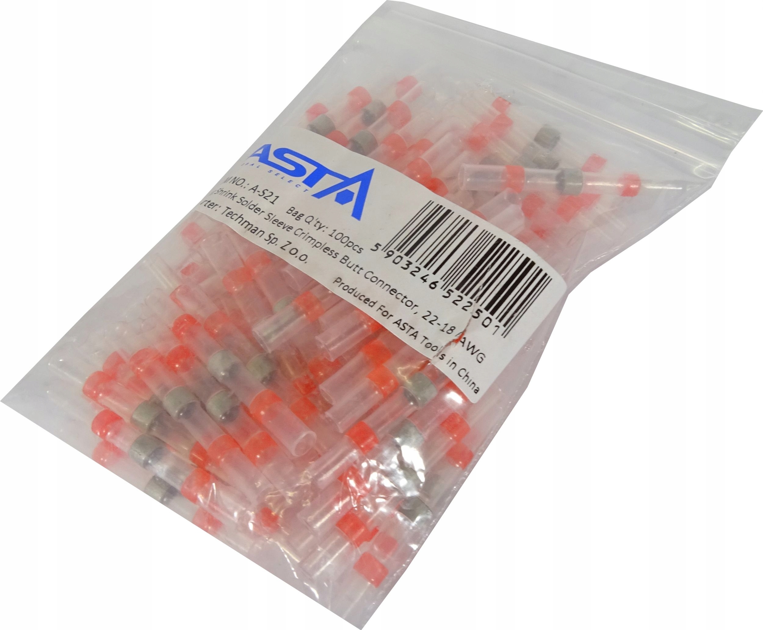 

Złącze Termokurczliwe Z Cyną 100 Szt Asta