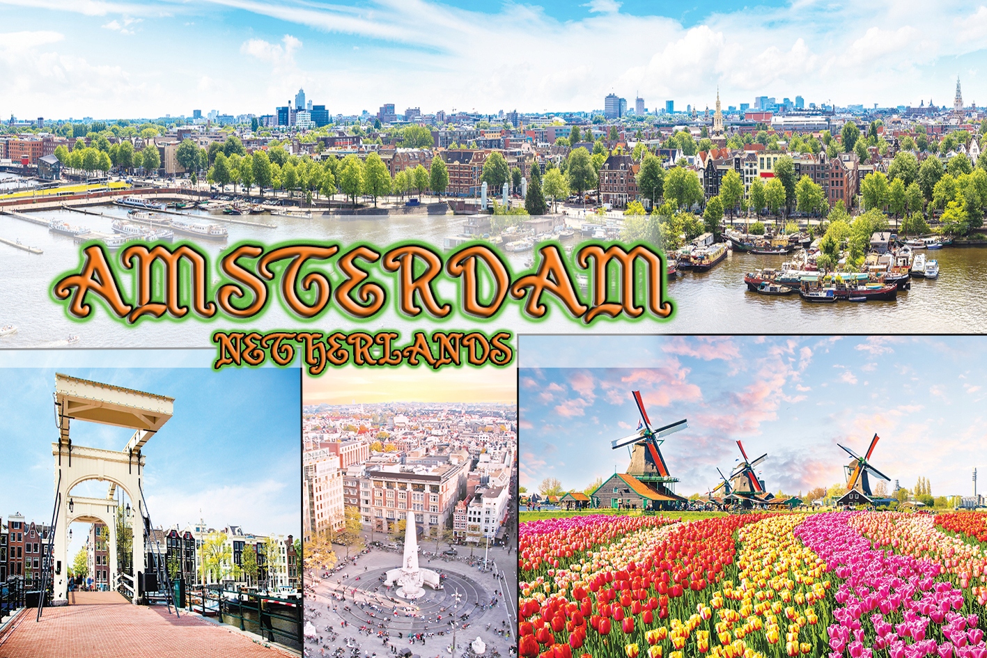 Magnes na lodówkę miasta - AMSTERDAM