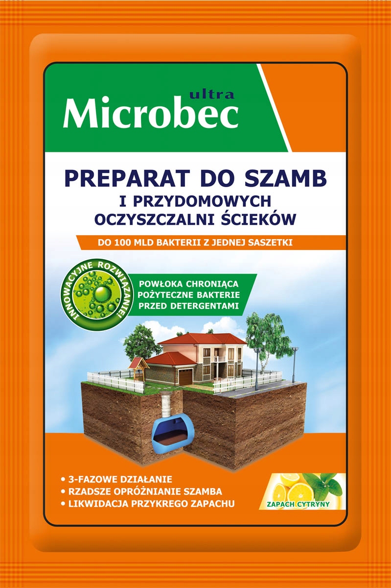 

Bros Microbec do szamb saszetki cytynowe 25g