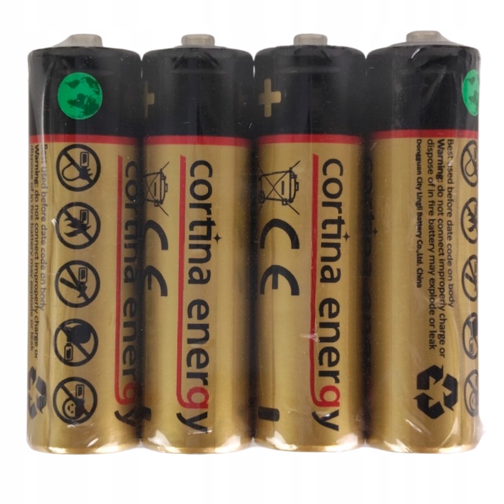 BATERIE R6 AA BATERIA ZESTAW 4SZT 1,5V MOCNE DO WKŁADÓW ŚWIEC CORTINA