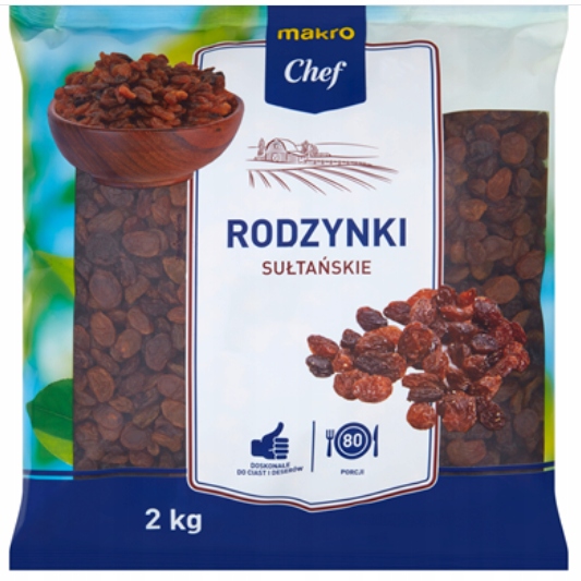 Metro Chef Rozinky Sultánky 2 kg na koláče, dezerty a pečivo