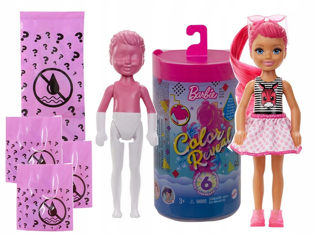 

Barbie Chelsea Kolorowa Niespodzianka Monochrom