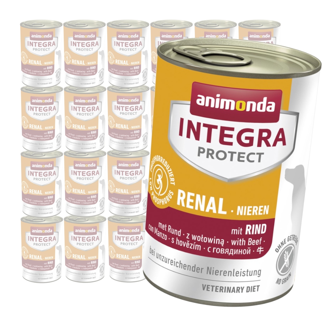 Levně Animonda Integra Protect Nieren 24x400g Vlhké Krmivo s hovězím masem pro psy