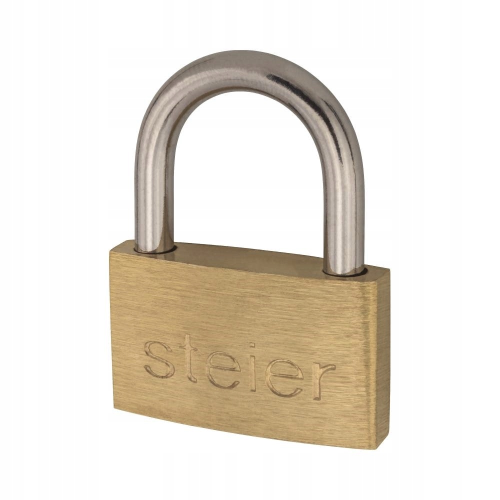 

Kłódka zatrzaskowa Mosiężna , 3 klucze, KM-30