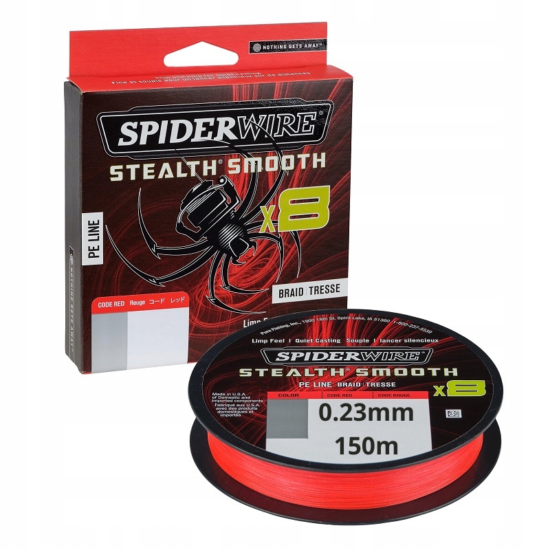 Spiderwire Plecionka Stealth Smooth x8 0.23mm 150m Czerwona
