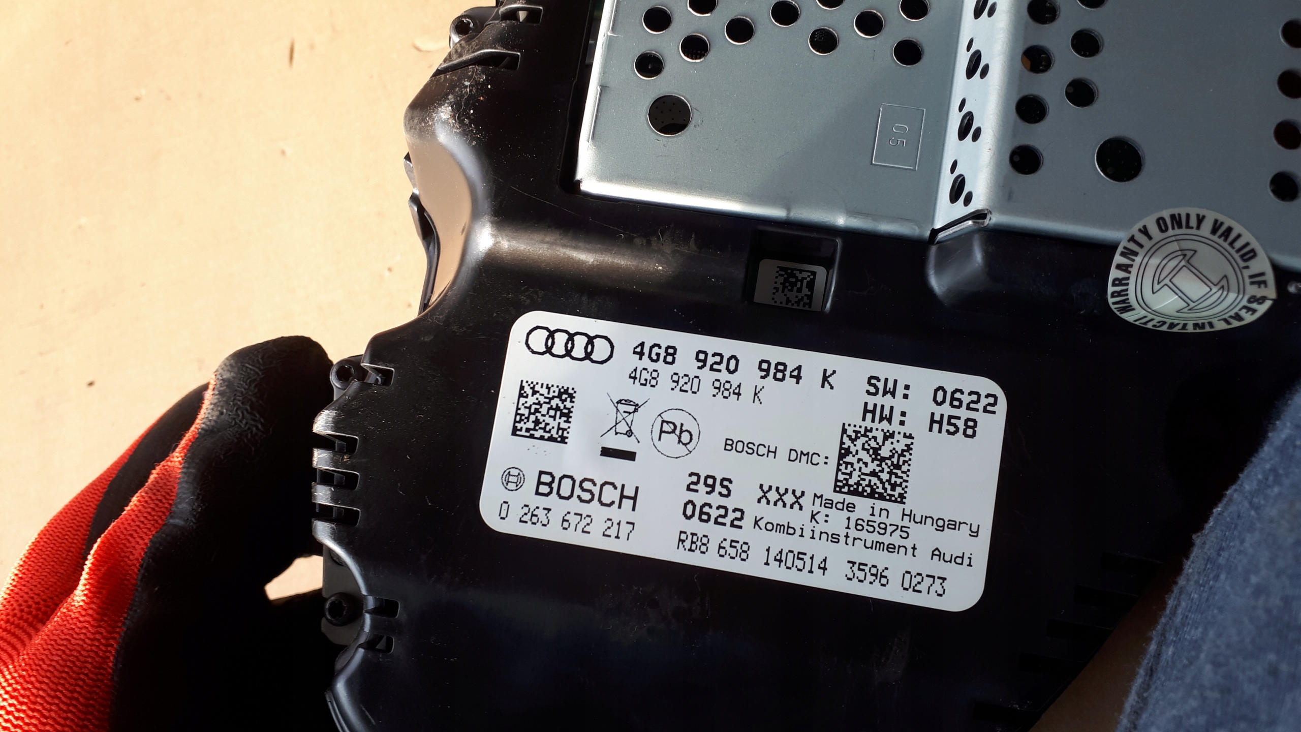 A6 C7 4G dials clock dials 3.0 TFSI 4G8920984K