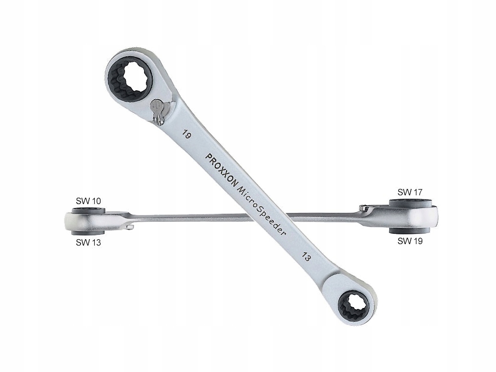 Proxxon klucz oczkowy grzechotka 4w1 10mm 13mm 17mm 19mm 23236
