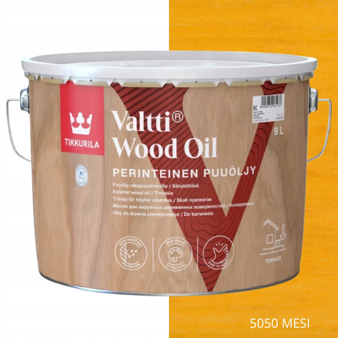 Tikkurila Valtti Wood Oil Olej Do Drewna 9L Kolor 5050 Mesi