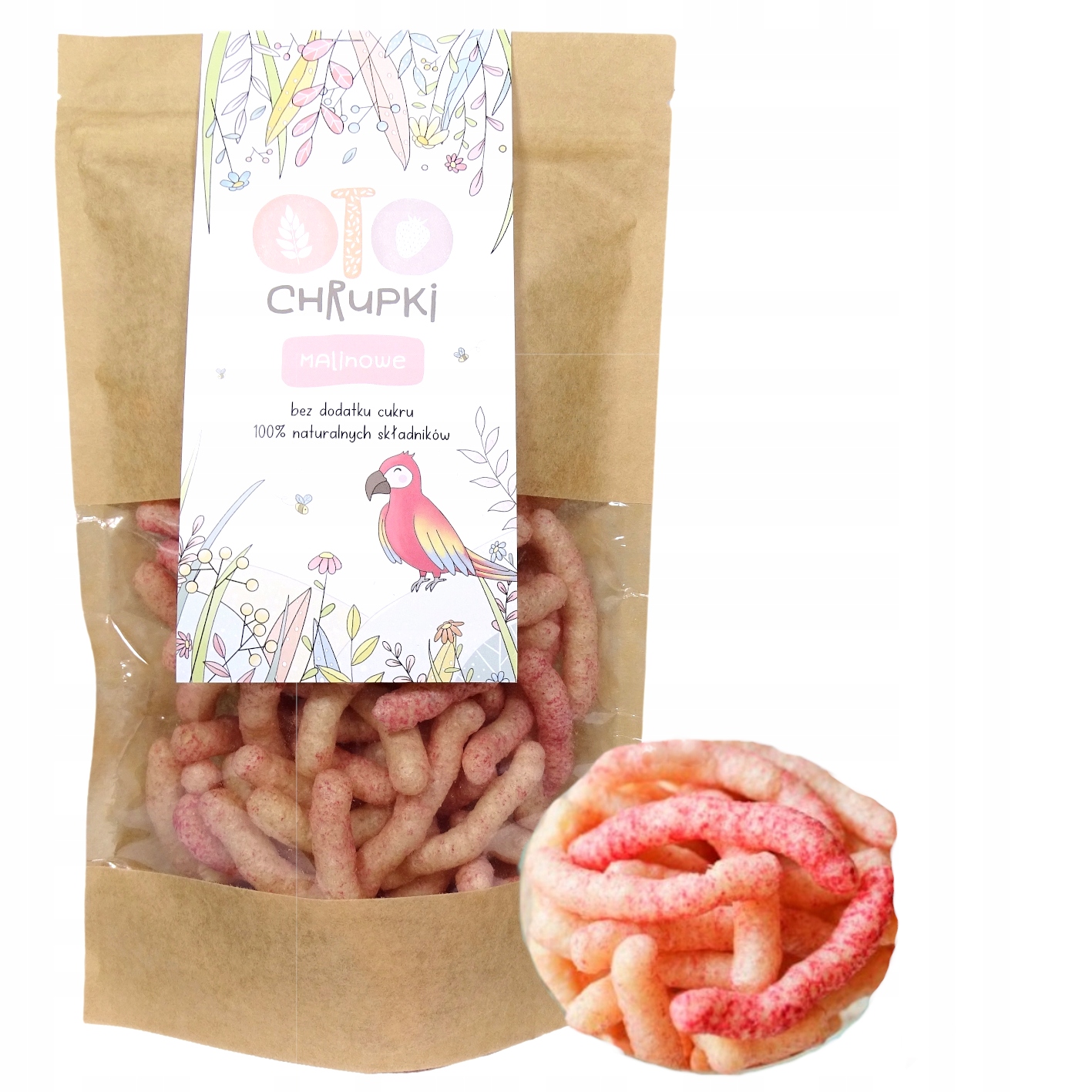 OTOLANDIA CHRUPKI PAŁECZKI ORKISZOWE MALINOWE BEZ DODATKU CUKRU 25g