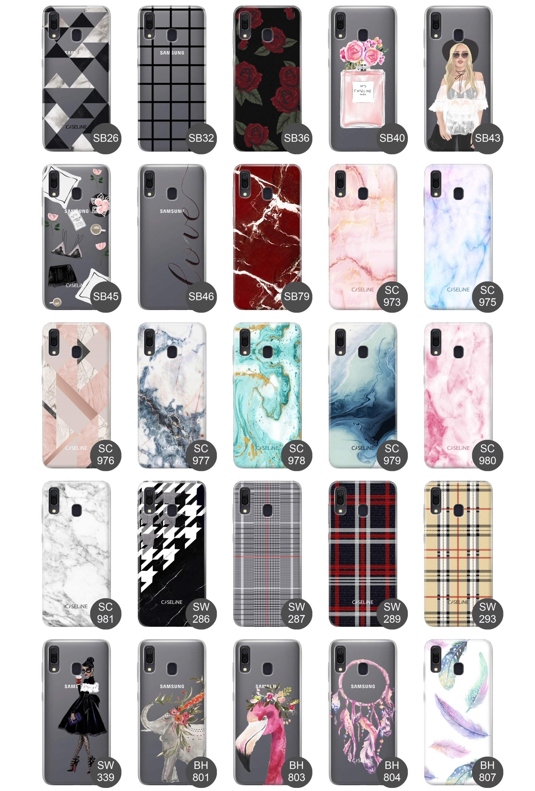 Etui do Samsung A40 telefon guma wzory