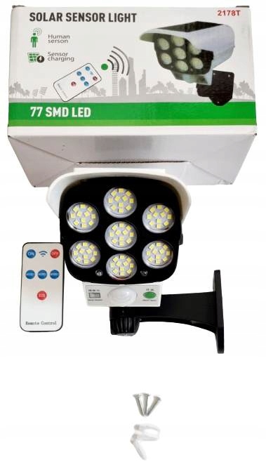 ATRAPA KAMERY SOLARNA KAMERA MIGAJĄCA DIODA BIAŁA-CZUJNIK RUCHU / ZMIERZCH