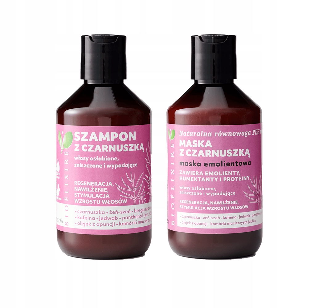 

Bioelixire Czarnuszka Zestaw Szampon Maska 2x300ml