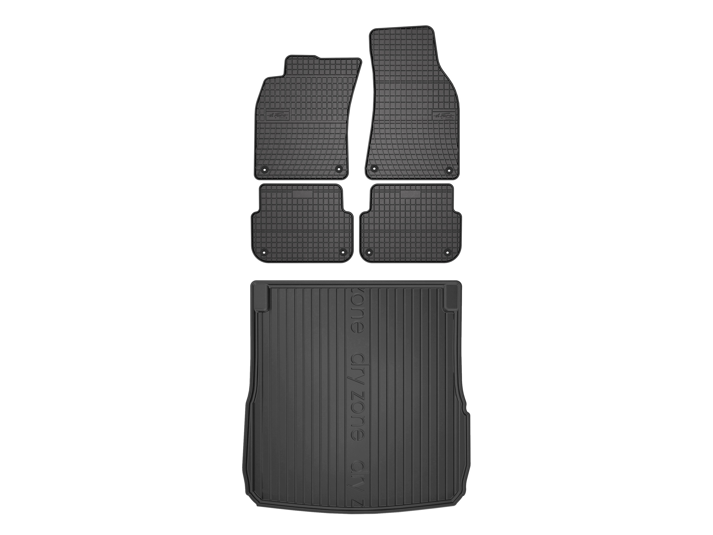 Koberce SolidPRO rohož DryZone pre: Audi A6 C6 2004-2006 kombi 5 kusov