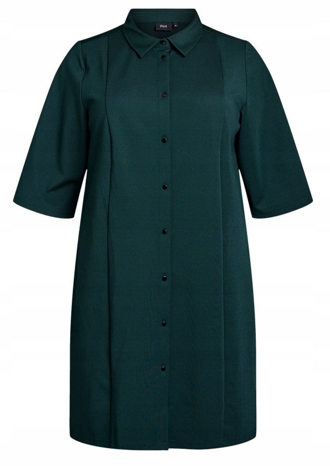 Košile Plus Size Zizzi Krátká Zelená Šaty 928A 52