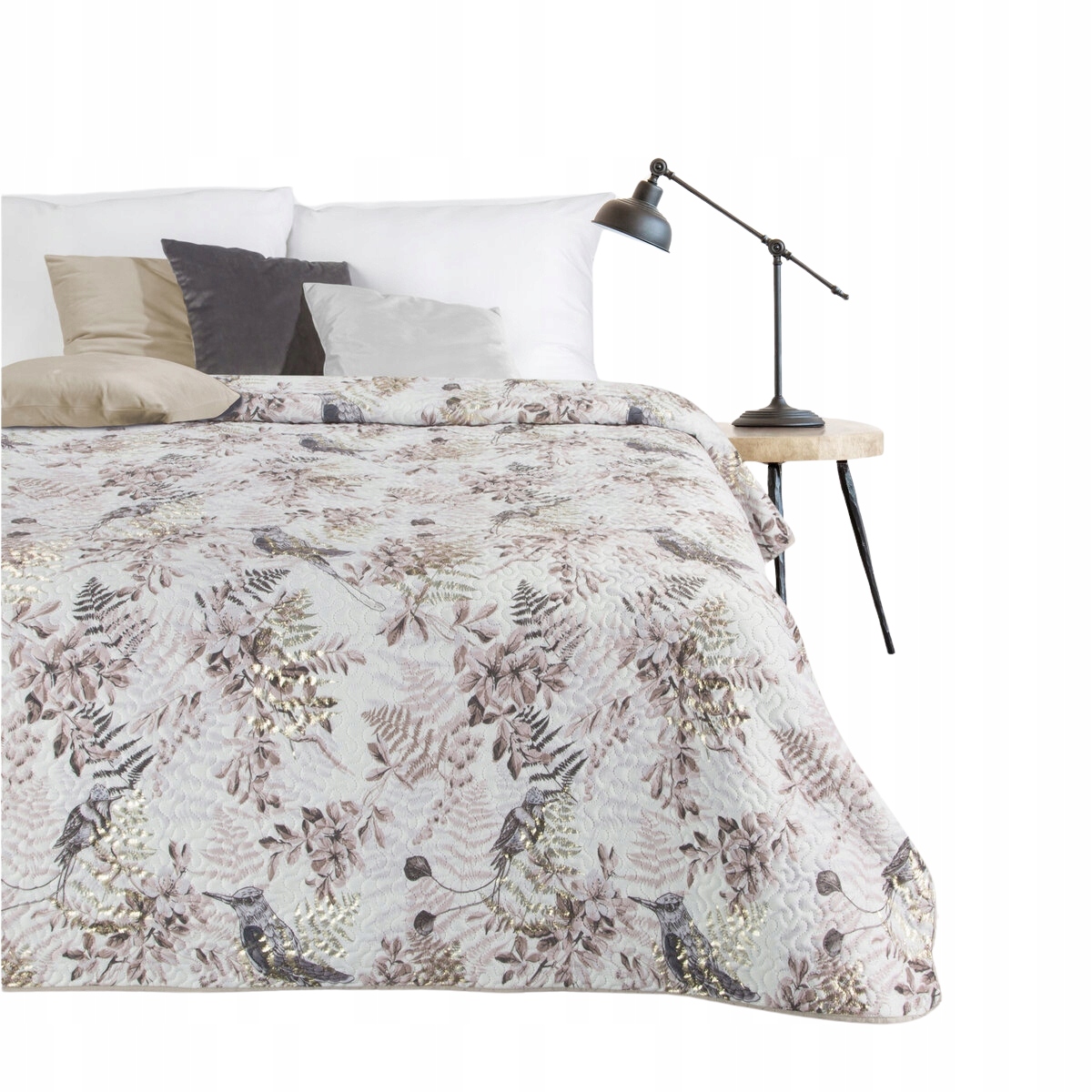 Velurový přehoz 200 x 220 cm Eurofirany se zlatými listy