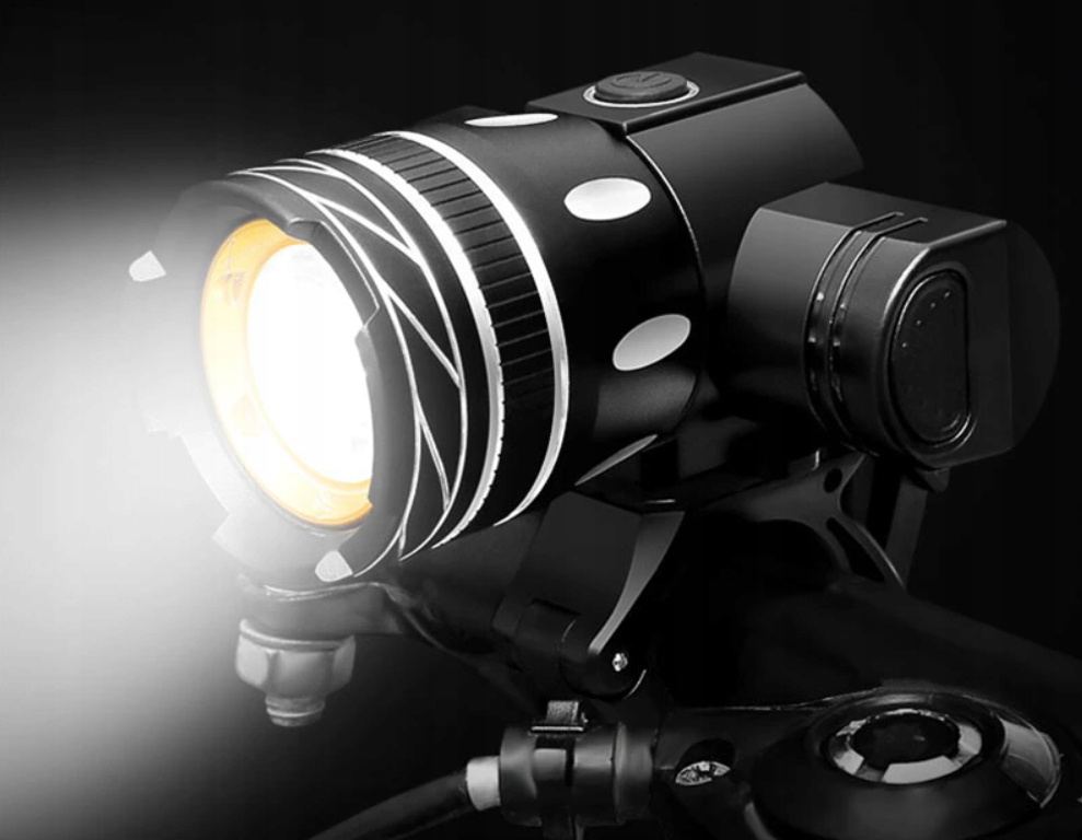 LAMPKA LATARKA LED USB ROWEROWA MOCNA WODOODPORNA 1500LM XML-T6 CREE Źródło światła dioda LED