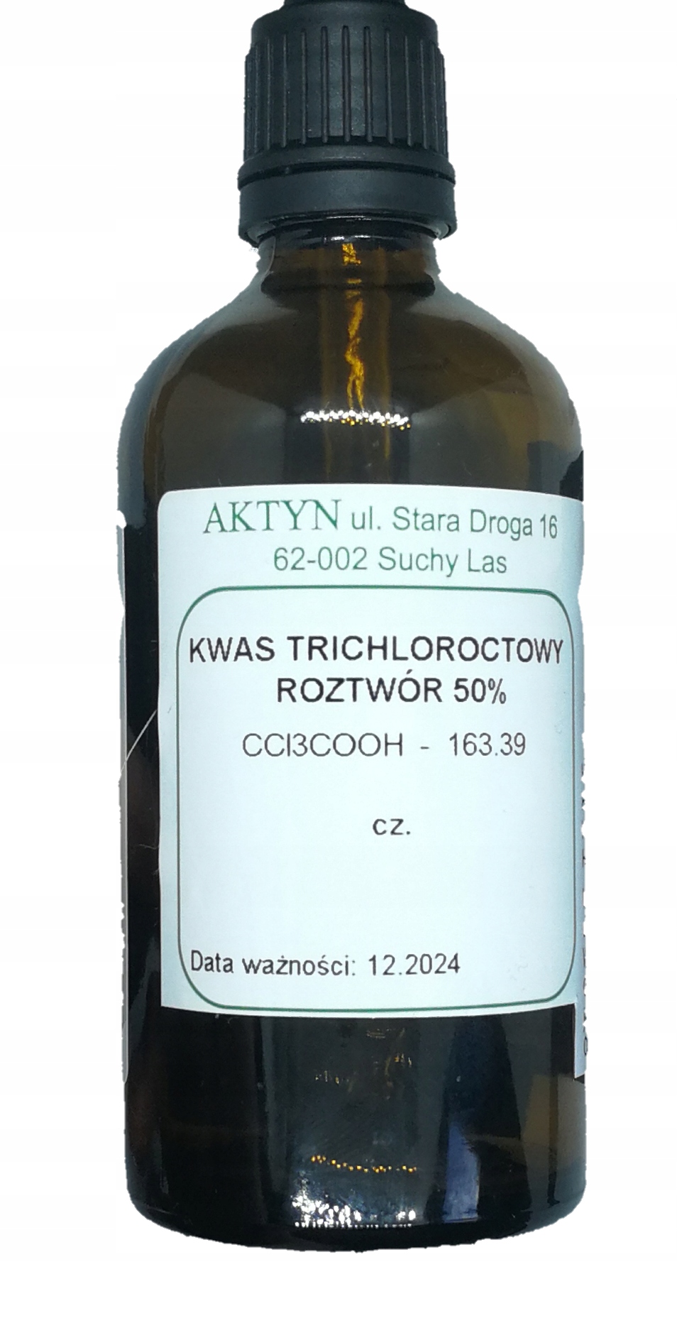

Kwas Trójchlorooctowy (tca) roztwór 50% 50ml.