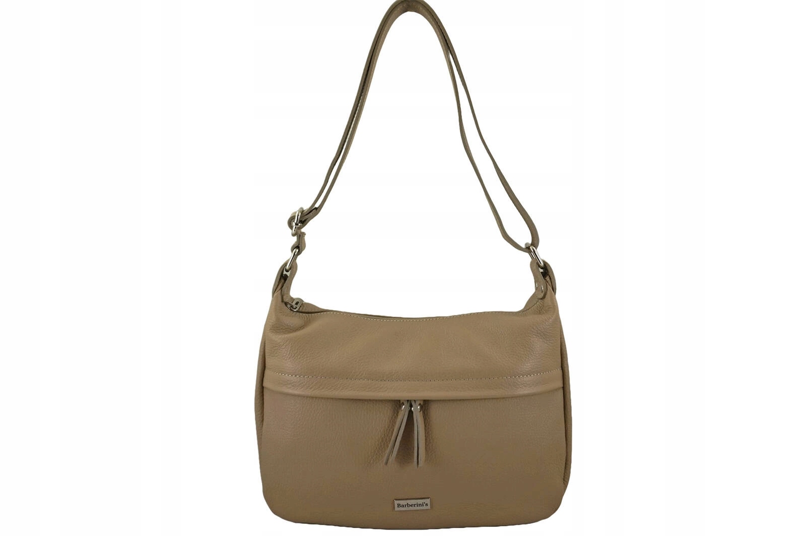 Prostorná taška přes rameno s kapsou Kabelka Přes Rameno Béžová