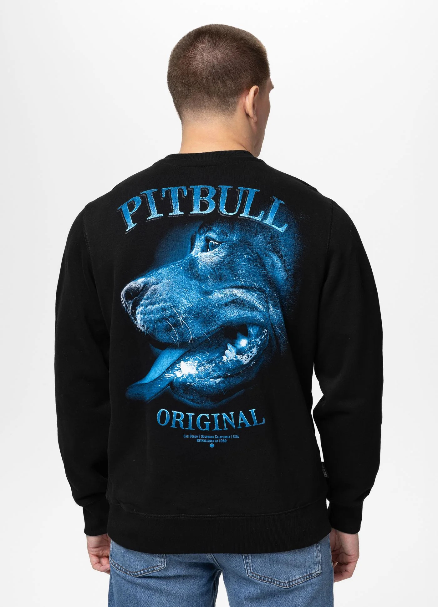 Pánská Mikina Crewneck Pit Bull Midnight Černá XL