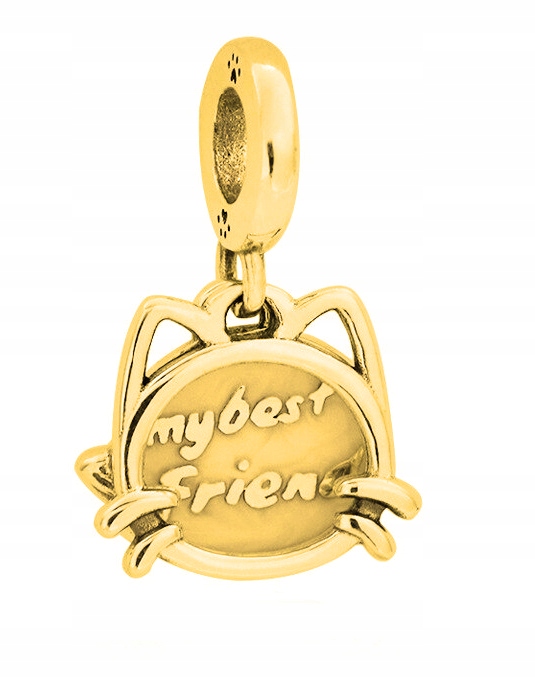 

Charms złoty Kot Cat Best Friend srebro 925