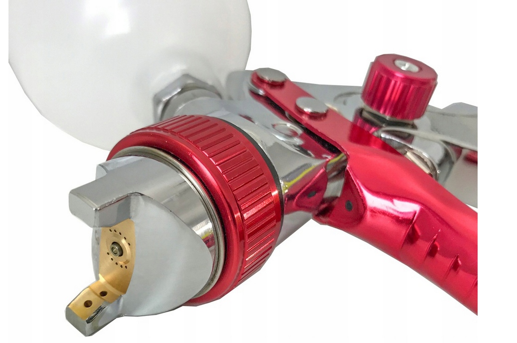 PISTOLET LAKIERNICZY DO MALOWANIA MALARSKI HVLP DYSZA 2,0mm ZBIORNIK 600 ML Zasilanie pneumatyczne