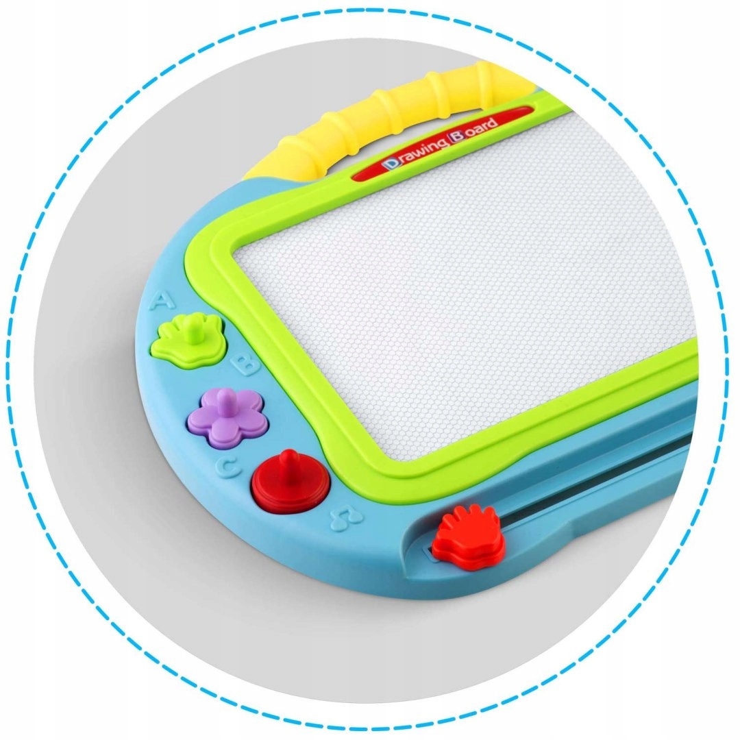 Znikopis tablica do rysowania dla dzieci magnetyczna Ricokids - niebieska Materiał guma plastik