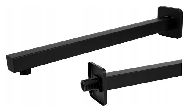 Rameno Sprchové Nástěnné Pro Hlavovou Sprchu Držák Černé 40 cm