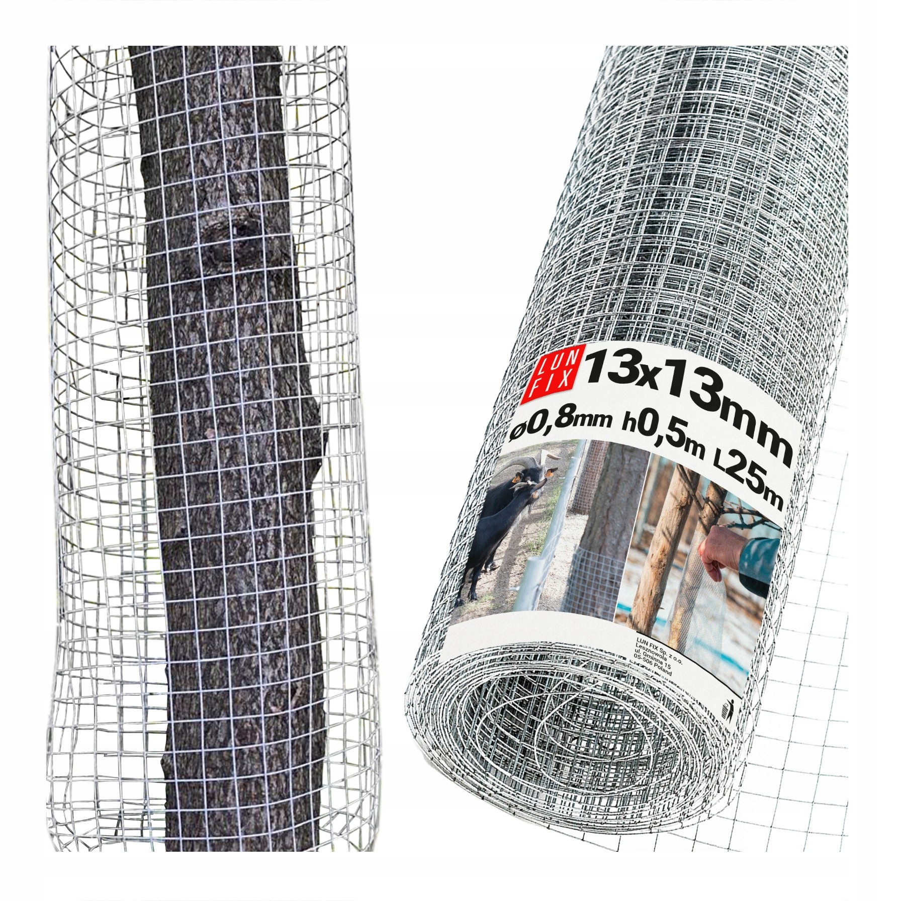 Siatka ochronna na drzewka owocowe osłonka do sadzonek owocowych 100cm 25mb