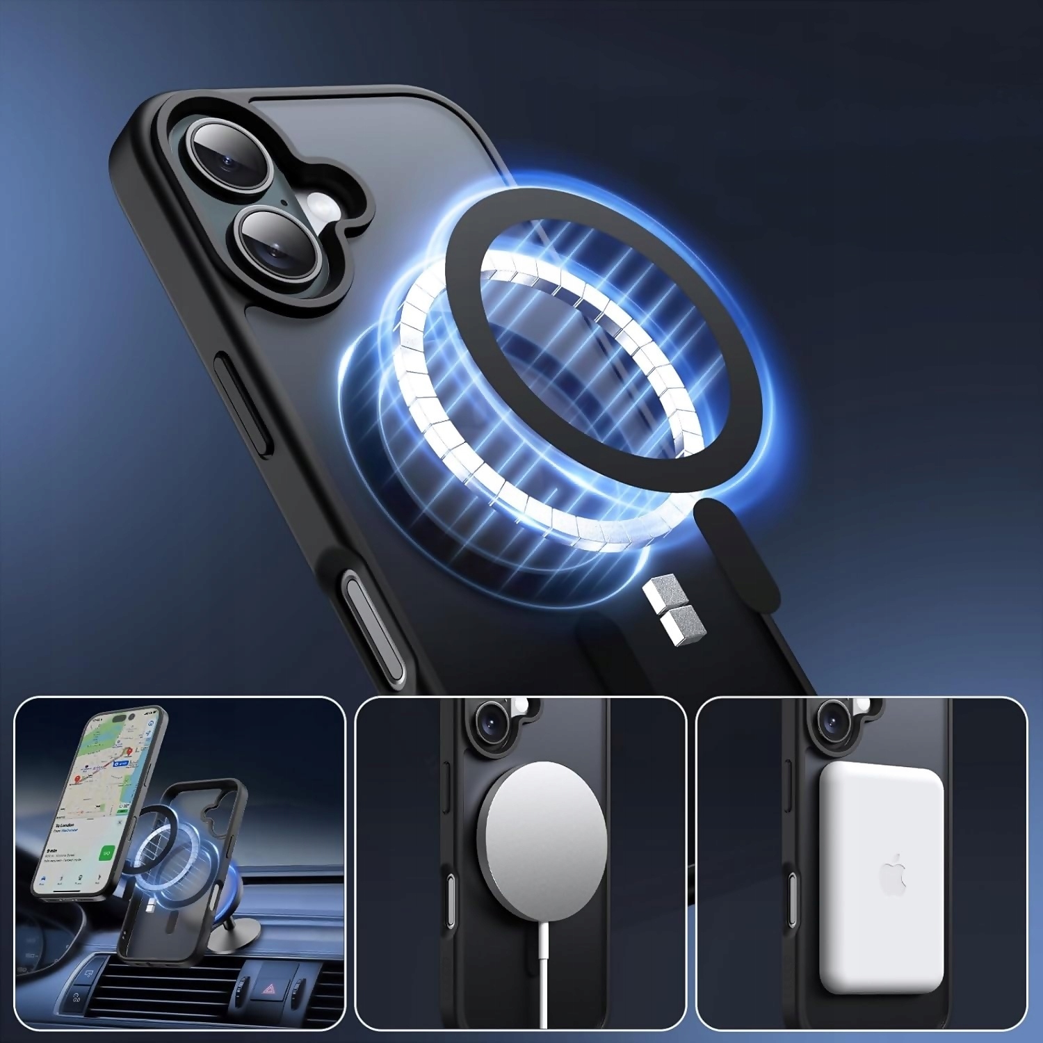 Etui MAT OBUDOWA do iPHONE 16 5G do MagSafe MAGNETYCZNE +2X SZKŁO HARTOWANE EAN (GTIN) 5906530421115