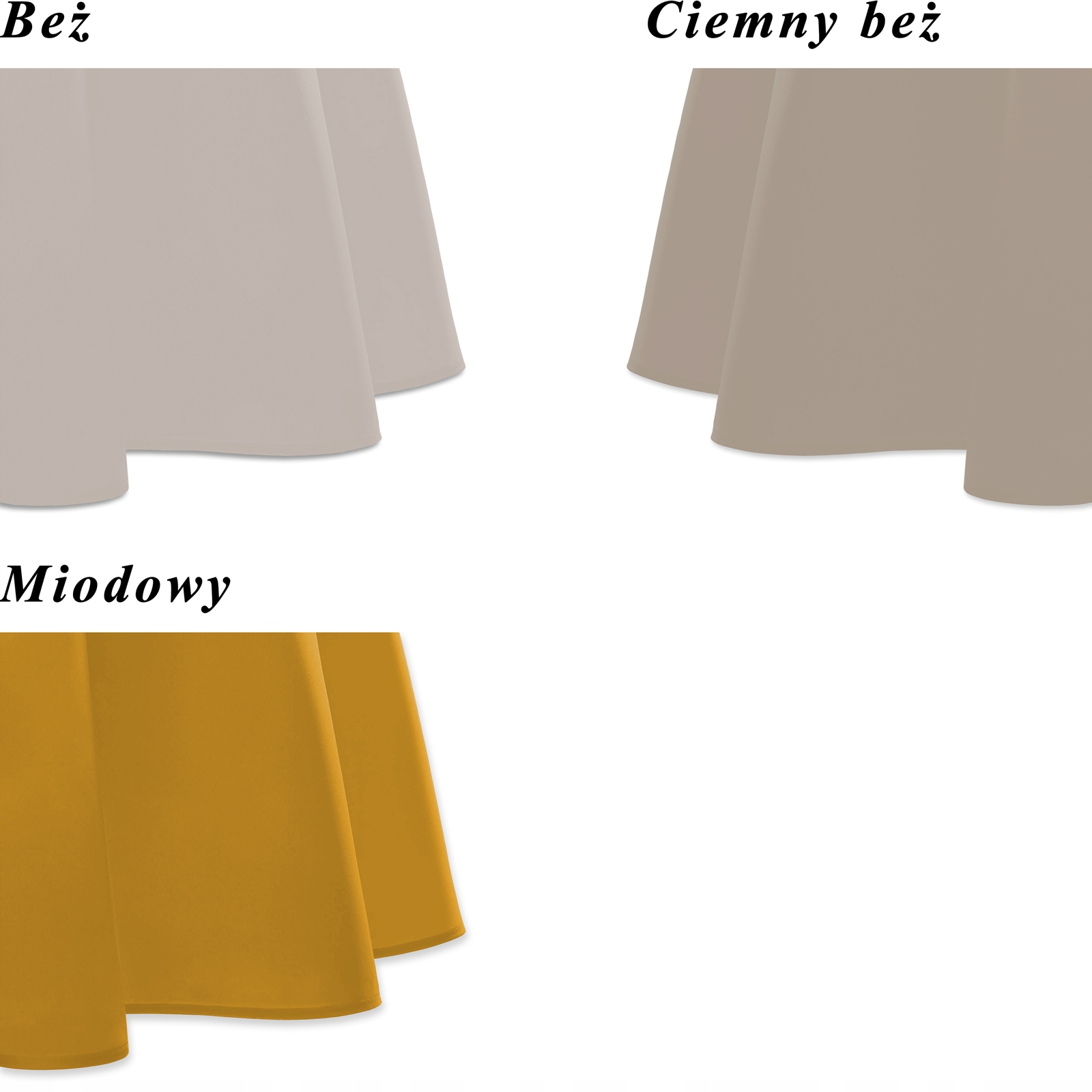 OBRUS PLAMOODPORNY 4 SEASONS - KOŁO 120 CM KOLORY Wzór dominujący gładki