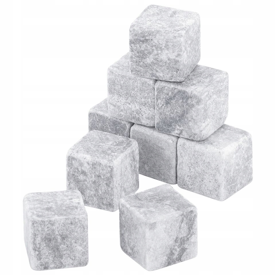 KOSTKI KAMIENIE LODOWE DO DRINKÓW 9 SZT NATURALNY KAMIEŃ W WORECZKU Producent Kamille
