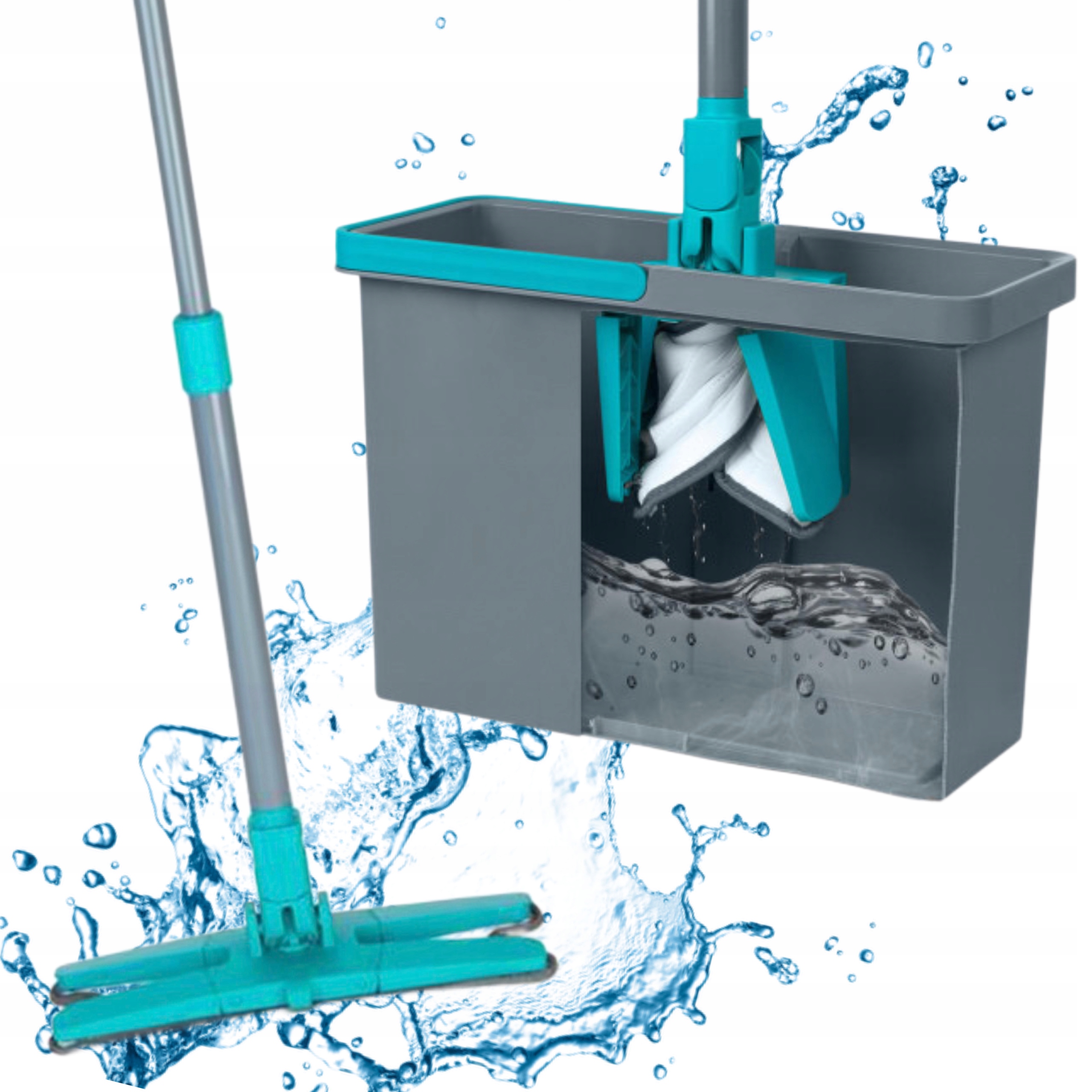 Levně Sada Beldray Otočný Mop Plochý Obdélníkový Se Ždímačem Kyblík Pet Plus