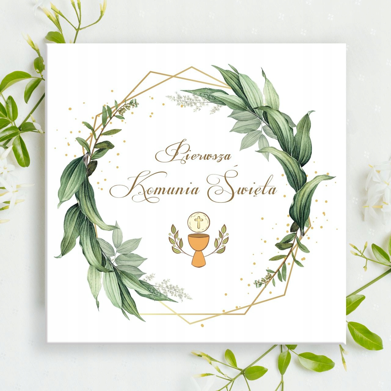 ZAPROSZENIA na Komunię Wianuszek, Komunia 10 szt Kolor wielokolorowy