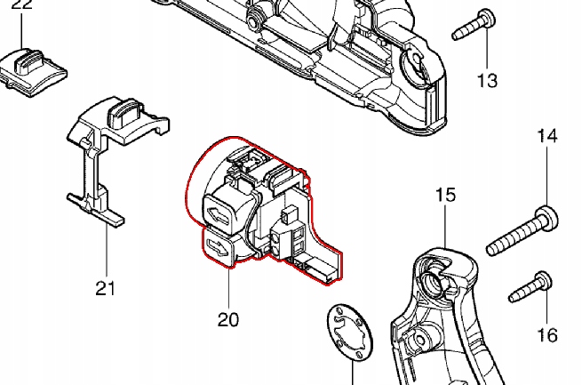 

Makita Wyłącznik do DF010D (symbol: 638605-2)