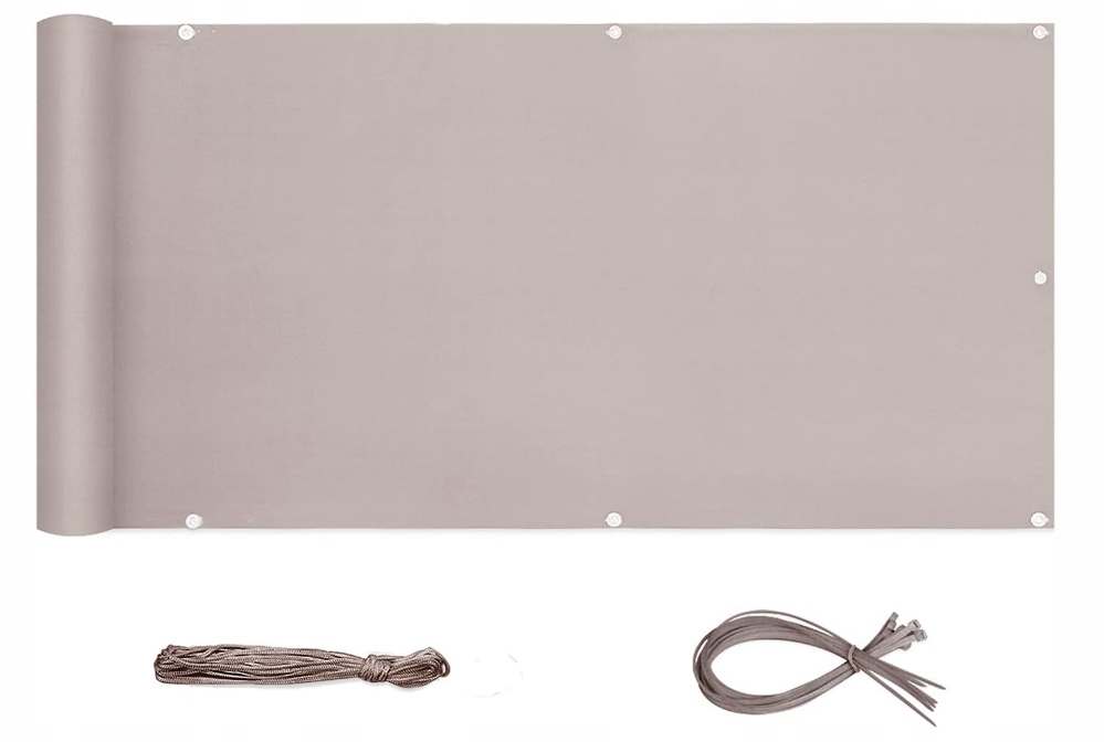 OSŁONA MATA BALKONOWA 90X600 CM SZAROBRĄZOWA