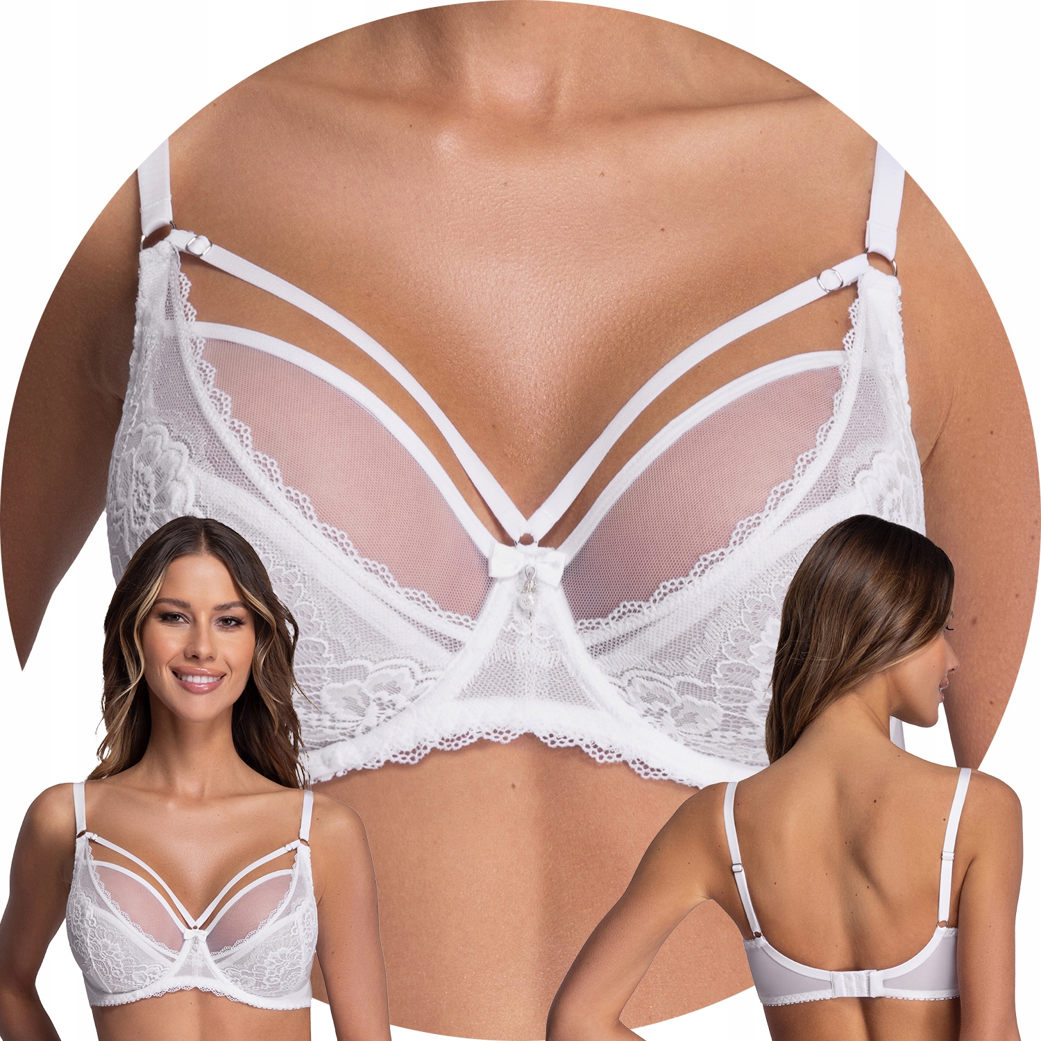 Ava 1824 Venus white krajková podprsenka měkká bílá 85B Soft